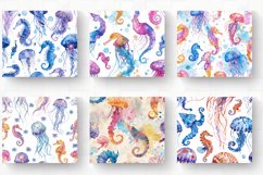 Watercolor Jellyfish &amp; Seahorses Tumbler Wrap, 20oz Skinny T Product Image 2