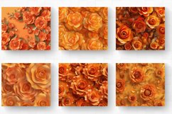 Fall 3D Orange Roses Tumbler Wrap, 20oz Skinny Tumbler Wrap Product Image 2