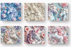 3d Floral Unicorn Tumbler Wrap, 20oz Skinny Tumbler Wraps Product Image 2