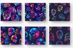 Neon Skulls Halloween Tumbler Wrap, 20oz Skinny Tumbler Wrap Product Image 2