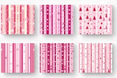 Pink Christmas stripe Tumbler Wrap, 20oz Skinny Tumbler Wrap Product Image 2