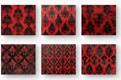 Red and Black Damask Tumbler Wrap, 20oz Skinny Tumbler Wraps Product Image 2
