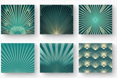 Teal Art Deco Radiance Tumbler Wrap, 20oz Skinny Tumbler Wra Product Image 2