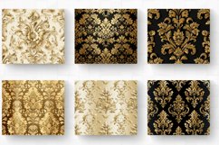 Luxury Golden Damask Fabric Tumbler Wrap, 20oz Skinny Tumble Product Image 2