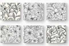 Botanical Line Art Floral Tumbler Wrap, 20oz Skinny Tumbler Product Image 2