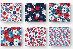 Red Blue &amp; White Cute Flowers Tumbler Wrap, 20oz Skinny Tumb Product Image 2