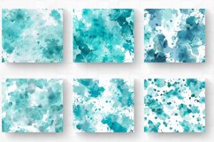 Watercolor Teal Splash Abstract Tumbler Wrap, 20oz Skinny Tu Product Image 2