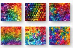 Rainbow Alcohol Ink Circles Tumbler Wrap, 20oz Skinny Tumble Product Image 2