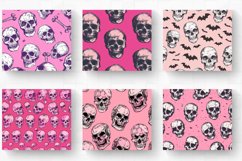Pink Halloween with Skulls Tumbler Wrap, 20oz Skinny Tumbler Product Image 2