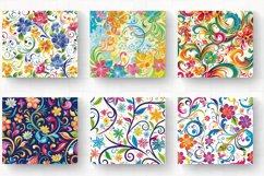 Colorful Floral Swirl Summer Tumbler Wrap, 20oz Skinny Tumbl Product Image 2