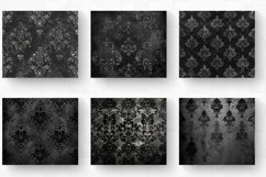 Black Damask Tumbler Wrap, 20oz Skinny Tumbler Wraps Product Image 2
