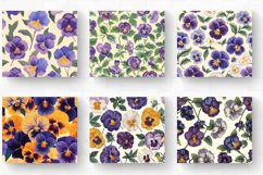 Pansies Floral Botanical Tumbler Wrap, 20oz Skinny Tumbler W Product Image 2