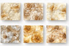 Beige Glitter Alcohol Ink Flower Tumbler Wrap, 20oz Skinny T Product Image 2
