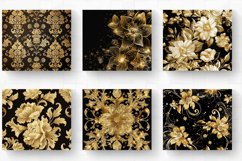 Golden Damask Flowers Glitter Tumbler Wrap, 20oz Skinny Tumb Product Image 2