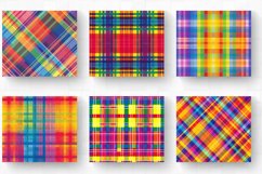 Rainbow Checkered Plaid Tumbler Wrap, 20oz Skinny Tumbler Wr Product Image 2