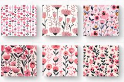 Pink Scandinavian Flowers Tumbler Wrap, 20oz Skinny Tumbler Product Image 2