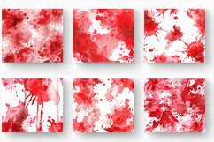 Watercolor Red Splash Abstract Tumbler Wrap, 20oz Skinny Tum Product Image 2
