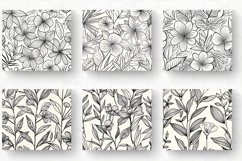 Botanical Line Art Floral Tumbler Wrap, 20oz Skinny Tumbler Product Image 2