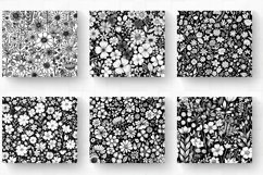 Black White Mini Garden Tumbler Wraps, 20oz Skinny Tumbler W Product Image 2