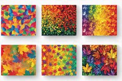 Fall Rainbow Leaves Tumbler Wrap, 20oz Skinny Tumbler Wrap Product Image 2