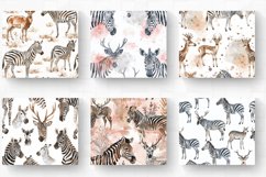 Watercolor Zebra and Deer Tumbler Wrap, 20oz Skinny Tumbler Product Image 2