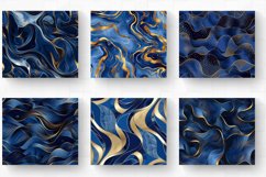 Abstract blue &amp; golden art Tumbler Wrap, 20oz Skinny Tumbler Product Image 2