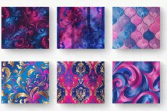 Magenta and Blue Luxury Tumbler Wrap, 20oz Skinny Tumbler Wr Product Image 2