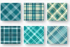 Teal Plaid Fabric Tumbler Wrap, 20oz Skinny Tumbler Wrap Product Image 2