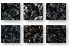 Luxury Black Alcohol Ink Flowers Tumbler Wrap, 20oz Skinny T Product Image 2