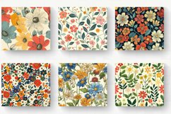 Retro Spring Garden Flowers Tumbler Wrap, 20oz Skinny Tumble Product Image 2