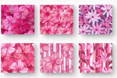 Pink Striped Flowers Tumbler Wrap, 20oz Skinny Tumbler Wrap Product Image 2