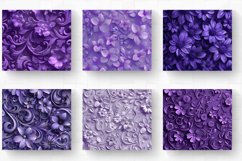 3D Violet Floral Tumbler Wrap, 20oz Skinny Tumbler Wrap Product Image 2