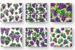 Doodles Grapes Tumbler Wrap, 20oz Skinny Tumbler Wrap Product Image 2
