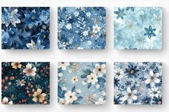 Winter Glitter Flowers Tumbler Wrap, 20oz Skinny Tumbler Wra Product Image 2