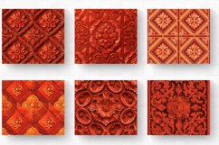 Thai Terracotta Red Tumbler Wrap, 20oz Skinny Tumbler Wraps Product Image 2