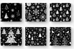 Black and White Christmas Tumbler Wrap, 20oz Skinny Tumbler Product Image 2