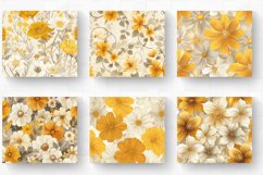 Beige &amp; Yellow Flowers Tumbler Wrap, 20oz Skinny Tumbler Wra Product Image 2
