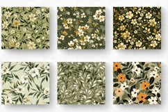 Olive Floral Print Fabric Tumbler Wrap, 20oz Skinny Tumbler Product Image 2