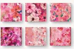 Pink Mixed Media Flowers Tumbler Wrap, 20oz Skinny Tumbler W Product Image 2