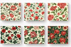 Red &amp; Green Vintage Flowers Tumbler Wrap, 20oz Skinny Tumble Product Image 2