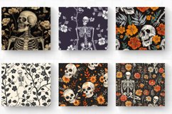 Skeleton Flower Halloween Tumbler Wrap, 20oz Skinny Tumbler Product Image 2