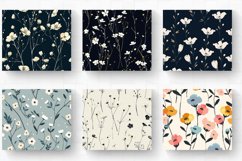 Sparse Flowers Tumbler Wrap, 20oz Skinny Tumbler Wraps Product Image 2