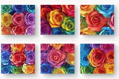 3D Rainbow Roses Tumbler Wrap, 20oz Skinny Tumbler Wrap Product Image 2