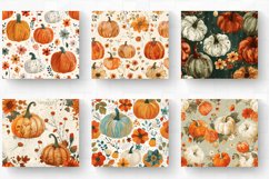 Fall Floral Pumpkins Tumbler Wrap, 20oz Skinny Tumbler Wrap Product Image 2