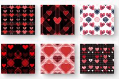 Hearts Valentines Day Plaid Tumbler Wrap, 20oz Skinny Tumble Product Image 2