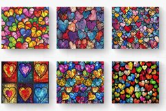 Stained Glass Hearts Tumbler Wrap, 20oz Skinny Tumbler Wrap Product Image 2