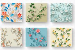 Flowers Branch Leaves Tumbler Wrap, 20oz Skinny Tumbler Wrap Product Image 2