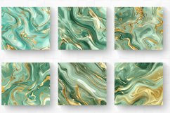 Abstract Mint Gold Liquid Flow Tumbler Wrap, 20oz Skinny Tum Product Image 2