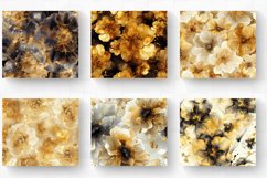 Gold Glitter Alcohol Ink Flowers Tumbler Wrap, 20oz Skinny T Product Image 2