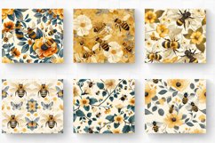 Floral Honeybees Tumbler Wrap, 20oz Skinny Tumbler Wrap Product Image 2